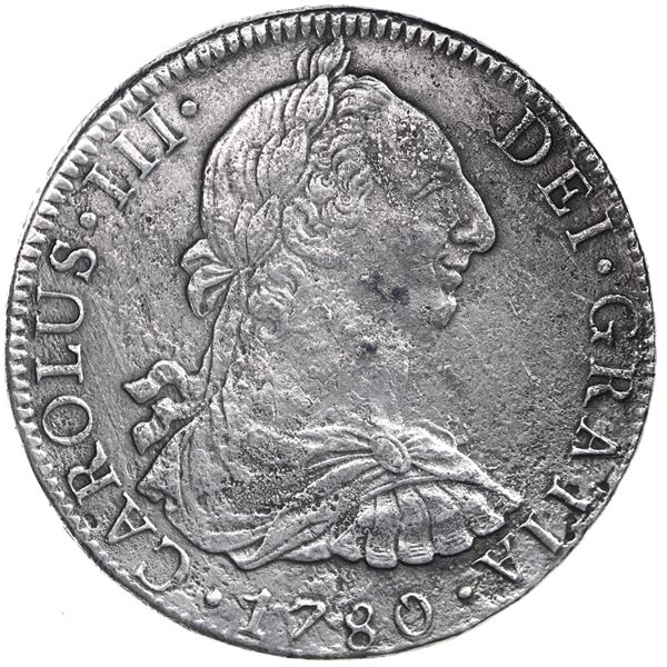 Mexico City, Mexico, bust 8 reales, Charles III, 1780 FF.