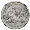 Image 2 : USA (New Orleans mint), Seated Liberty half dollar, 1858-O, 8 in rock variety, NGC Shipwreck Effect 