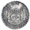 Image 2 : Potosi, Bolivia, pillar 8 reales, Charles III, 1770 JR, no dot after CAROLVS.