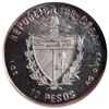 Image 2 : Cuba, silver proof piefort 10 pesos, 1990, Eleventh Pan American Games (Havana, 1991) - Baseball, NG