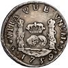 Image 1 : Guatemala, pillar 2 reales, Charles III, 1759 P, NGC XF 40, ex-Norweb, ex-Johnson.