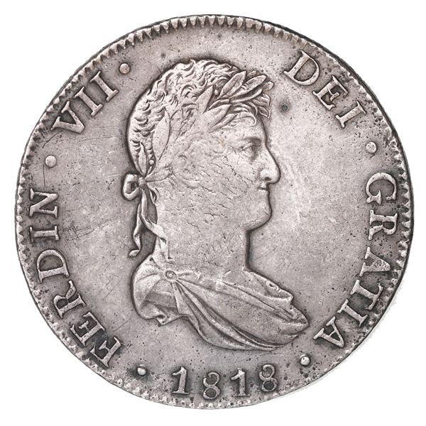 Mexico City, Mexico, bust 8 reales, Ferdinand VII, 1818 JJ, ex-Seaby.