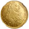 Image 1 : Lima, Peru, gold bust 8 escudos, Charles III, 1787 IJ, NGC AU 58 ("top pop").