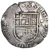 Image 1 : Seville, Spain, cob 8 reales, Philip II, assayer not visible (Gothic D at 4 o'clock outside tressure