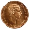 Image 1 : Madrid, Spain, gold 10 pesetas, Alfonso XII, 1878 DE-M with 19-62 in stars (restrike), NGC MS 64.