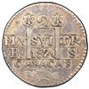 Image 1 : Caracas, Venezuela, royalist 2 reales, Ferdinand VII, 1820 BS, F-7 flanking cross, lions at top left