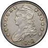Image 1 : USA (Philadelphia Mint), silver Capped Bust 50 cents, 1828, square base 2, large 8s, PCGS Genuine XF