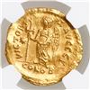 Image 2 : Byzantine Empire, AV solidus, Justin I, 518-527 AD, Constantinople mint, NGC AU, strike 5/5, surface