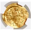 Image 2 : Byzantine Empire, AV solidus, Justinian I, 527-565 AD, Constantinople mint, NGC Ch AU, strike 4/5, s