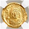 Image 1 : Byzantine Empire, AV solidus, Justin II, 565-578 AD, Constantinople mint, NGC Ch AU, strike 5/5, sur