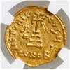 Image 2 : Byzantine Empire, AV solidus, Heraclius, Heraclius Constantine and Heraclonus, 632-641 AD, NGC Ch AU