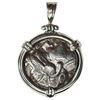 Image 2 : Attica, Athens, AR tetradrachm "owl," 5th-4th century BC, mounted owl-side out in silver bezel with 