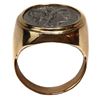 Image 2 : Roman Republic, AR denarius, ca. 150-115 BC, mounted head-side out in 14K gold men's ring (size 9-1/