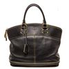 Image 1 : Louis Vuitton Black Suhali Leather Lockit MM Satchel Bag