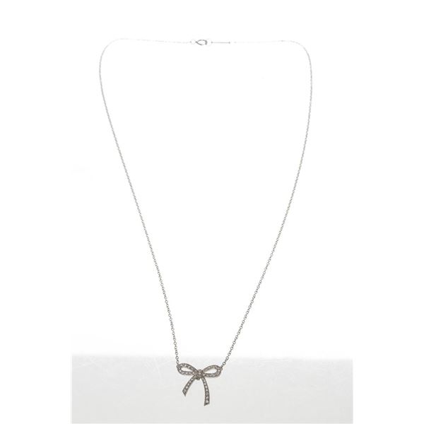 Tiffany & Co. SiLouis Vuittoner Bow Pendant Necklace