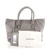 Image 1 : Balenciaga Sunday Tote Giant Studs Leather Small Gray