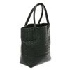 Image 3 : Bottega Veneta Green Leather Intrecciato Weave Open Tote Bag