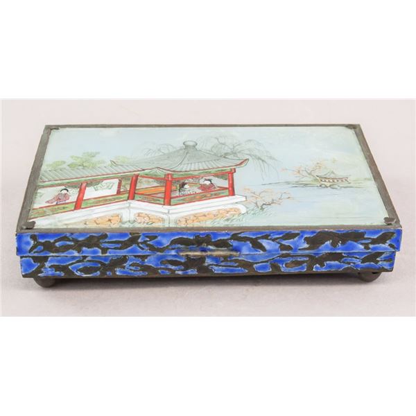 Chinese Silvered Jewellery Cosmetic Box