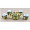 Image 2 : Lot of 5 Taiwanese Dragon Teapot and Cups Set