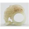Image 1 : Chinese Hetian White Jade Phoenix Archer's Ring