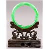 Image 1 : Chinese Imperial Green Jadeite Carved Bangle