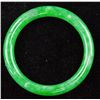Image 3 : Chinese Imperial Green Jadeite Carved Bangle