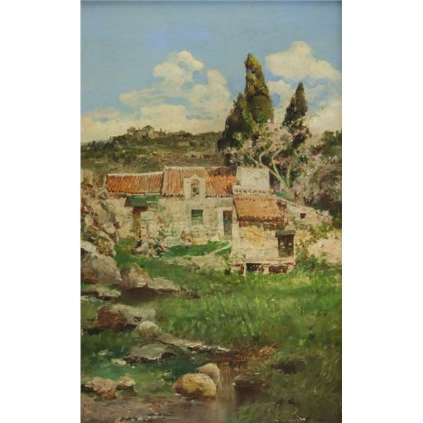Antonio Gomar 1853-1911 Spanish Oil on Panel
