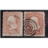 Image 2 : Lot of 2 US 1860s Stamps Pink Washington