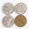 Lot of 4 Canada 5 Cent 1940 1941 1942 1943