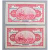 Lot of 2 Republic of China Shanghai 10 Yuan Bill