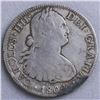 Mexico 8 Reales Carlos IV Coin Chopmarks 1804