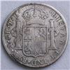 Image 2 : Mexico 8 Reales Carlos IV Coin Chopmarks 1804