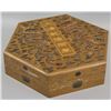Image 1 : Chinese Wood Carved Hexagonal Dragon Box Qianlong