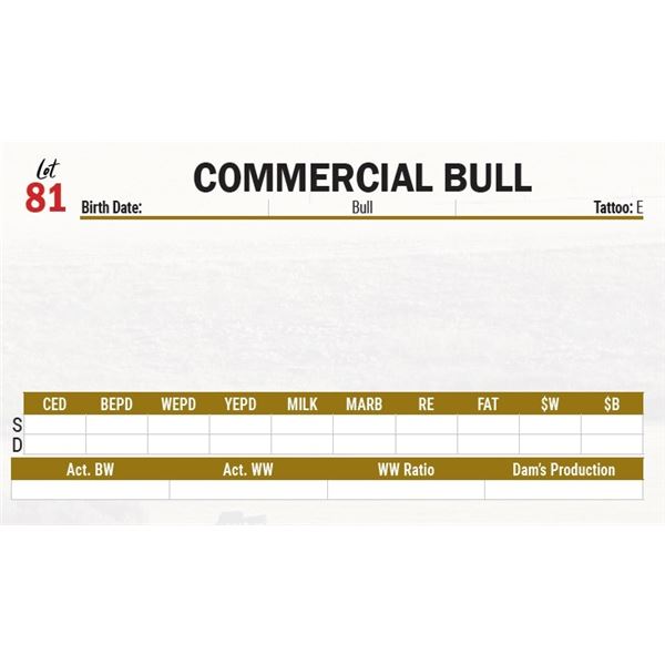 COMMERCIAL BULL