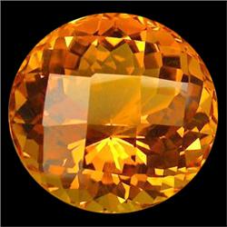 28.85ct Dazzling Round Checkerboard Orange Citrine (GEM-15034)