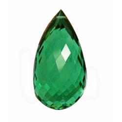 28.9ct Briolette Top Green Amethyst (GEM-14989A)
