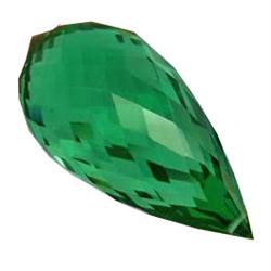 26.68ct Briolette Drilled Green Amethyst Uruguay (GEM-14988)