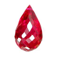 17.6ct Briolette Top Red Topaz (GEM-14854A)