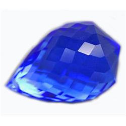 36.05ct Top Cornflower Blue Briolette Drill Quartz (GEM-12839)