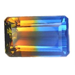 18.65ct Vivid Orange Blue Emerald Ametrine Gem FLAWLESS (GEM-12790)