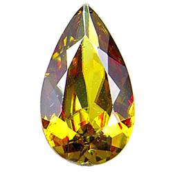 2.41ct Mind Blowing Red Flash Sphene Pear (GEM-12554)