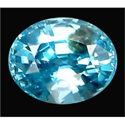 1.54ct Top AAA Oval Cut Blue Green Zircon VS (GEM-12414)