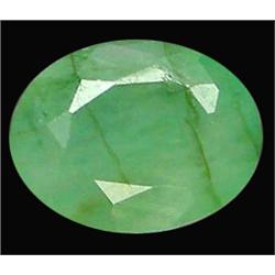  Oval Cut 0.88ct Top AAA  Natural Green Colombian Emerald (GEM-12024)