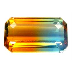 16.96ct Blazing Emerald Cut Bi Color Brazil Citrine (GEM-11751)