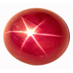 1.88ct Oval Cabochon Red 6 Rays Star Ruby (GEM-11876)