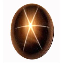 1.61ct Beautiful Oval Cabochon Black 6 Ray Star Sapphire (GEM-11877)