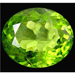 3.93ct Stunning Natural Fire Green Peridot Oval VS (GEM-11378)