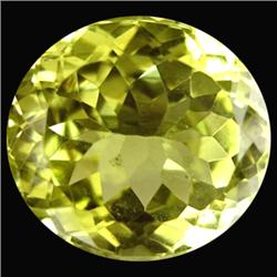 17.56ct RARE Natural Prasiolite Oval Elegant Canary Green  (GEM-14318)