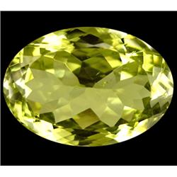 16.54ct RARE Natural Prasiolite Oval Elegant Canary Green  (GEM-14476)