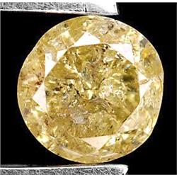 0.13ct  Round Cut Unheated Yellow Diamond (GEM-15117)
